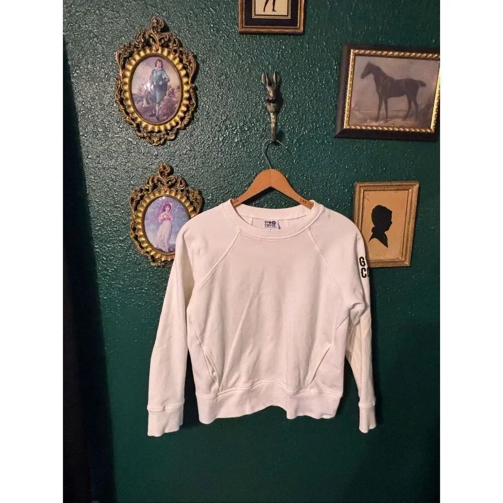 Gym And Coffee Crew Neck White Sz Small Made In Ireland